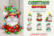 Load image into Gallery viewer, Christmas Gnomes Sublimation | Christmas Lights Gnome Set II - SLSLines