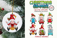 Load image into Gallery viewer, Christmas Gnomes Sublimation | Female Gnome Set PNG - SLSLines