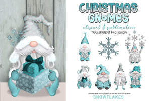 Christmas Gnomes Sublimation | Snowflake Gnome Set - SLSLines