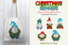 Load image into Gallery viewer, Christmas Gnomes Sublimation | Wreaths &amp; Pine Gnome Set - SLSLines