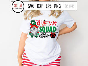 Christmas Gnomes SVG - Christmas Squad Cut File - SLSLines