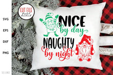 Load image into Gallery viewer, Christmas Gnomes SVG - Nice by Day Naughty by Night - SLSLines