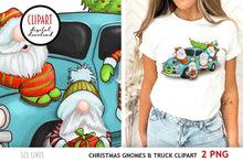 Load image into Gallery viewer, Christmas Gnomes Truck PNG - Vintage Truck Sublimation - SLSLines
