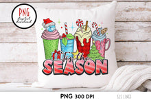 Load image into Gallery viewer, Christmas Latte PNG - Tis the Season Coffee Sublimation - SLSLines