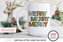 Load image into Gallery viewer, Christmas Letter Clipart | Marquee Alphabet with Christmas Lights PNG - SLSLines