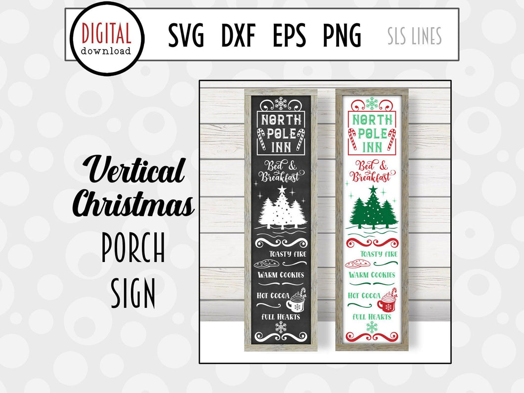 Christmas Porch Sign - North Pole Inn SVG - SLSLines