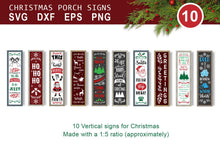 Load image into Gallery viewer, Christmas Porch Signs Bundle - Vertical Signs SVG - SLSLines