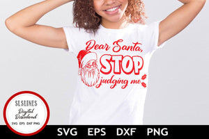 Christmas Santa SVG Bundle - Dear Santa Letter Cut Files - SLSLines