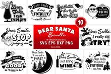 Load image into Gallery viewer, Christmas Santa SVG Bundle - Dear Santa Letter Cut Files - SLSLines