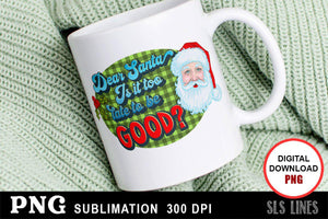Christmas Sublimation Bundle - Dear Santa Claus Letters PNG - SLSLines