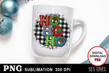 Load image into Gallery viewer, Christmas Sublimation PNG - Ho Ho Ho Marquee Letters - SLSLines