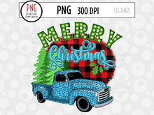 Load image into Gallery viewer, Christmas Sublimation PNG - Merry Christmas Vintage Truck - SLSLines