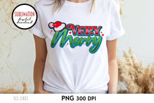 Load image into Gallery viewer, Christmas Sublimation - Very Merry PNG - SLSLines