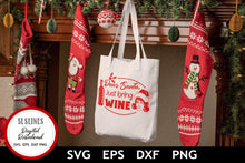 Load image into Gallery viewer, Christmas SVG - Dear Santa, Just bring Wine Cut File - SLSLines