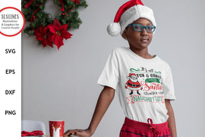 Christmas SVG - Fun & Games Until Santa Checks the Naughty List - SLSLines
