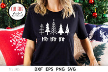 Load image into Gallery viewer, Christmas SVG - Ho Ho Ho Christmas Trees Cut File - SLSLines