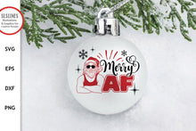 Load image into Gallery viewer, Christmas SVG - Merry AF Cut File - SLSLines