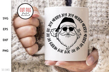 Load image into Gallery viewer, Christmas SVG - Santa Claus Merry Merry Cut File - SLSLines