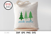 Load image into Gallery viewer, Christmas SVG - Sweater Weather Winter Cut File - SLSLines