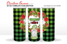 Load image into Gallery viewer, Christmas Tumbler Sublimation - Cute Gnomes Set PNG - SLSLines