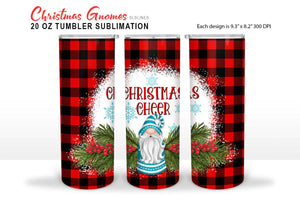 Christmas Tumbler Sublimation - Cute Gnomes Set PNG - SLSLines