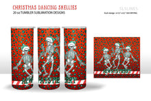 Load image into Gallery viewer, Christmas Tumbler Sublimation - Dancing Skeletons Always Merry - SLSLines