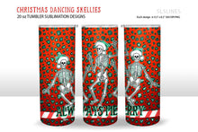 Load image into Gallery viewer, Christmas Tumbler Sublimation - Dancing Skeletons Always Merry - SLSLines