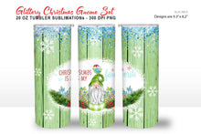Load image into Gallery viewer, Christmas Tumbler Sublimation - Glitter Gnomes at Xmas PNG - SLSLines