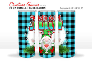 Christmas Tumbler Sublimation - Jolly Gnomes Set PNG - SLSLines