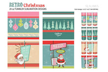 Load image into Gallery viewer, Christmas Tumbler Sublimation - Retro Christmas Santa Set PNG - SLSLines