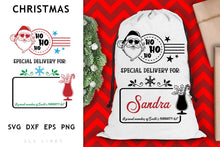 Load image into Gallery viewer, Santa Sack Cut File - Santa&#39;s Naughty List Present Bag