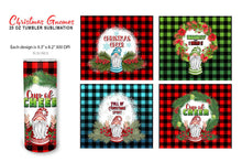 Load image into Gallery viewer, Christmas Tumbler Sublimation - Cute Gnomes Set PNG