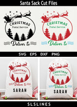 Load image into Gallery viewer, Santa Claus Sack SVG - Santa Sleigh and Reindeer Present Bag