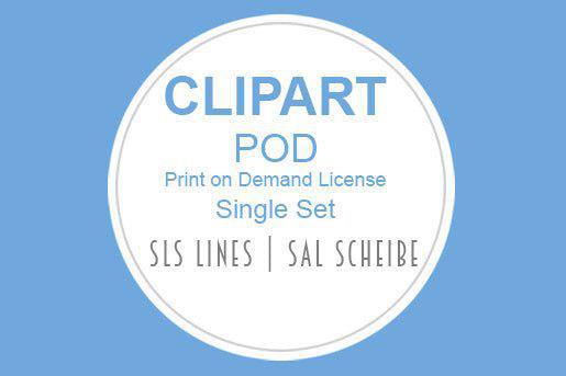 CLIPART POD (Print on Demand) License - Single Set - SLSLines