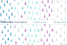 Load image into Gallery viewer, Clouds &amp; Rainbows Watercolor Clipart - SLSLines