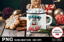 Load image into Gallery viewer, Cool Santa Sublimation PNG - Merry AF Hot Santa - SLSLines