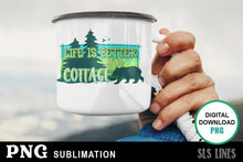 Load image into Gallery viewer, Cottage &amp; Lake Sublimation PNG - Cabin Vacation - SLSLines