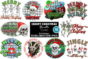 Creepy Christmas Sublimation Bundle - 10 Dark Designs - SLSLines