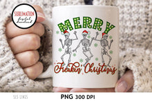 Load image into Gallery viewer, Creepy Christmas Sublimation - Dancing Skeletons PNG - SLSLines