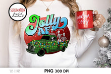 Load image into Gallery viewer, Creepy Christmas Sublimation - Jolly AF Skeletons and Truck - SLSLines