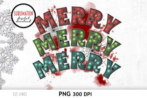 Creepy Christmas Sublimation - Merry True Crime PNG - SLSLines