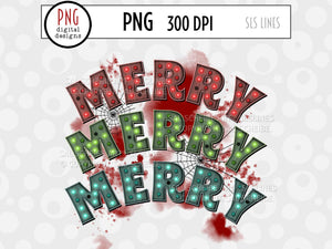 Creepy Christmas Sublimation - Merry True Crime PNG - SLSLines