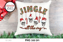 Load image into Gallery viewer, Creepy Christmas Sublimation - Skull Ornaments PNG - SLSLines