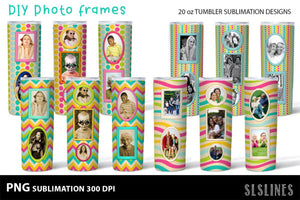 DIY Photo Frames PNGs - Tumbler Sublimation Designs 20oz - SLSLines