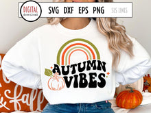 Load image into Gallery viewer, Fall SVG | Autumn Vibes Retro Cut File - SLSLines