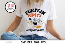 Load image into Gallery viewer, Fall SVG | Pumpkin Spice &amp; Everything Nice Cut File - SLSLines