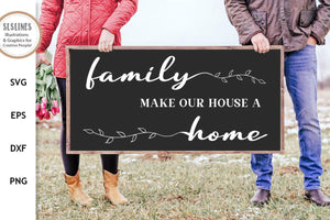 Farmhouse Signs SVG Bundle - Family Quotes Designs - SLSLines