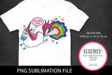 Load image into Gallery viewer, Farting Rainbow Unicorn PNG sublimation - SLSLines