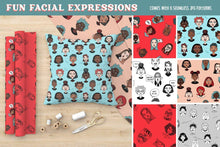 Load image into Gallery viewer, Fun Facial Expressions Vectors &amp; PNG - SLSLines