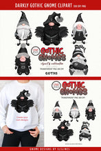 Load image into Gallery viewer, Gothic Gnomes Sublimation | Darkly Goth Gnome Set PNG - SLSLines